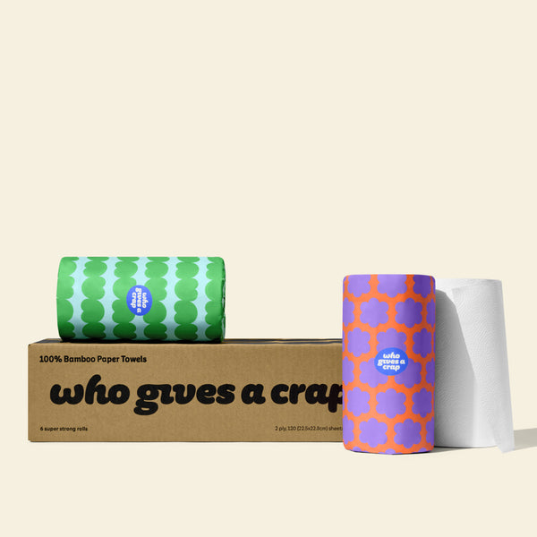 Add-On: 6 Double Length Rolls of Paper Towels by Who Gives a Crap