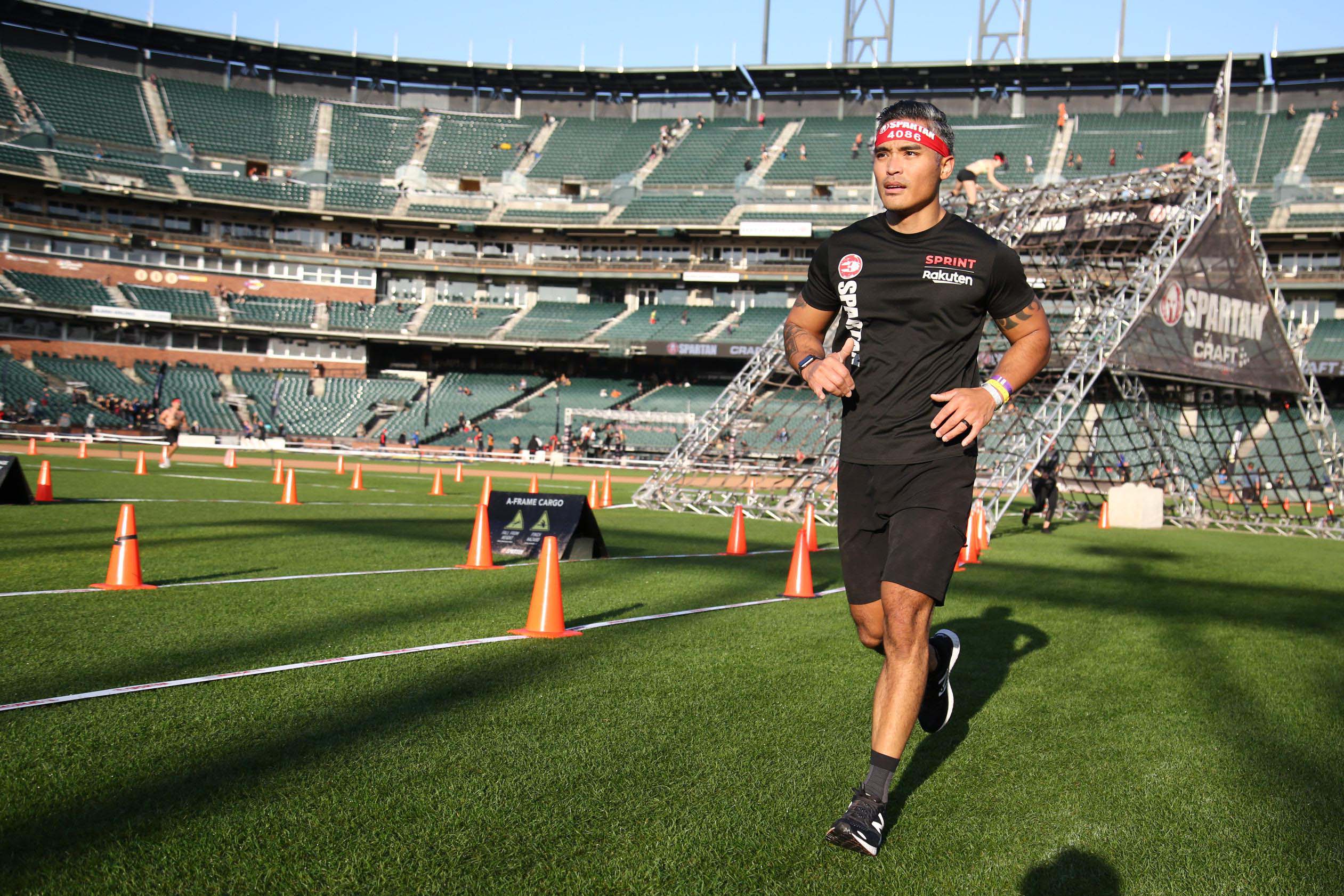 Joe Bala, one of the coaches behind the Unbreakable Training Program, doing a Spartan race