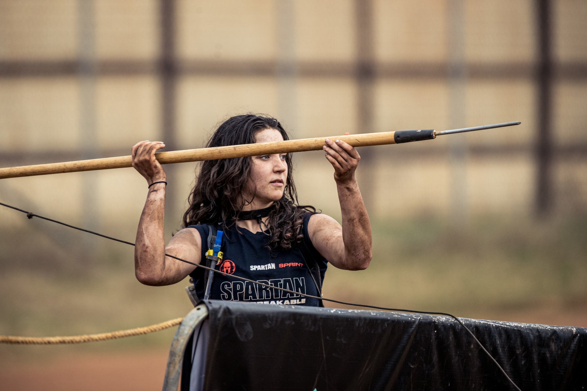 a woman perfected her Spartan Spear Throw obstacle after following four tips