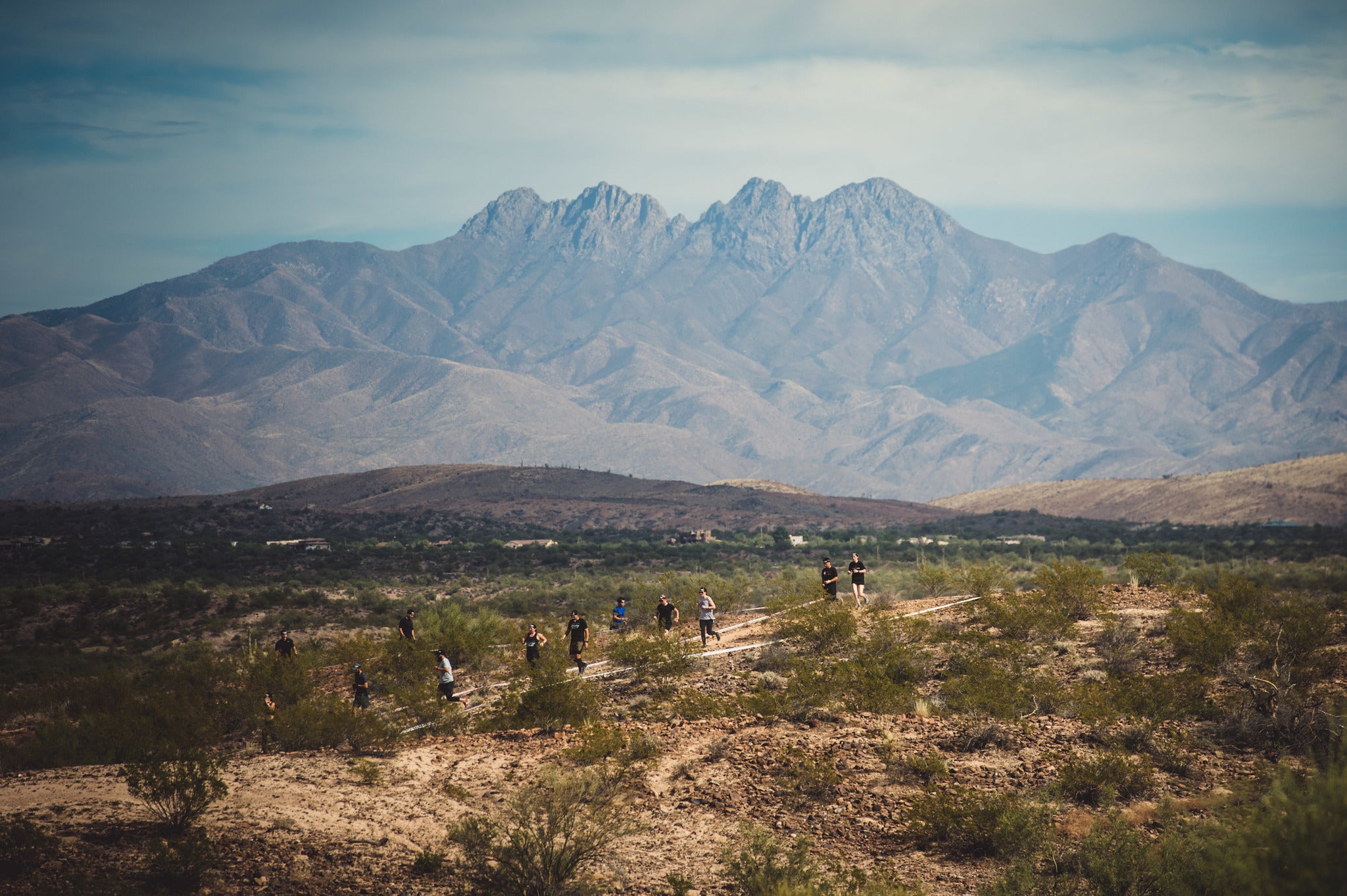 a racer completing a spartan race in november 2022 in arizona