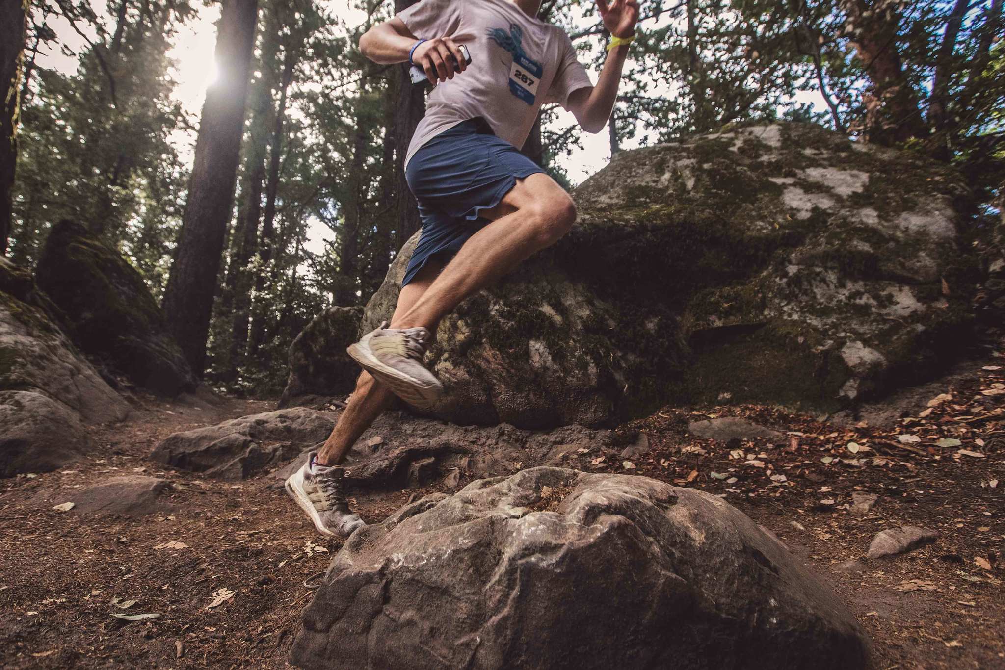 A Spartan Trail racer is able to race on the trail over rough terrain after preparing with exercises for IT band issues.