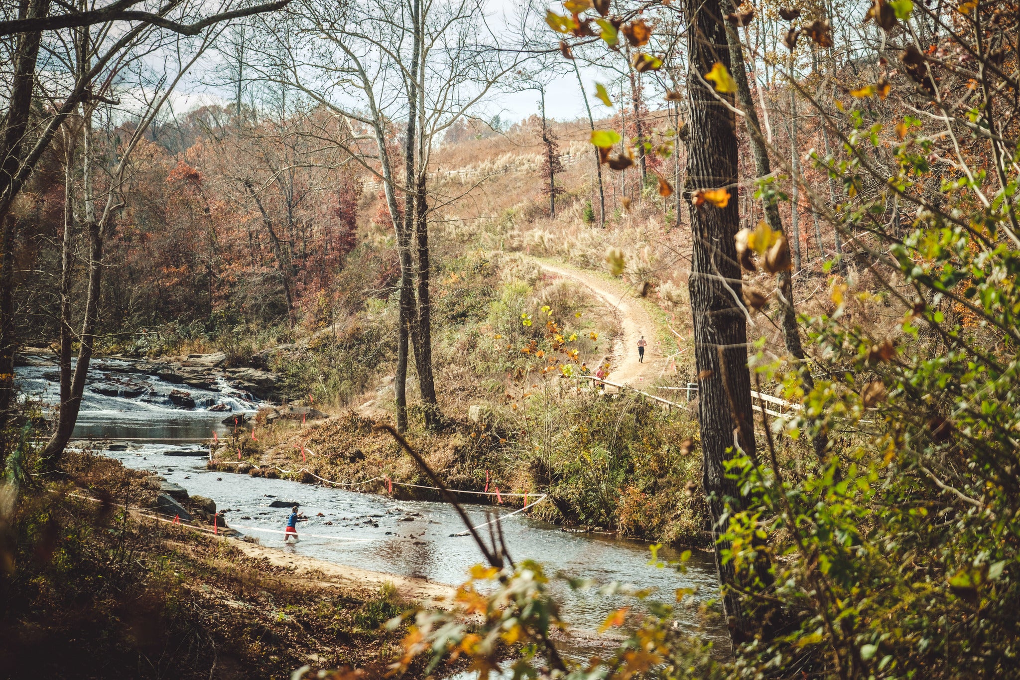 a racer completing a spartan race in november 2022 in the carolinas