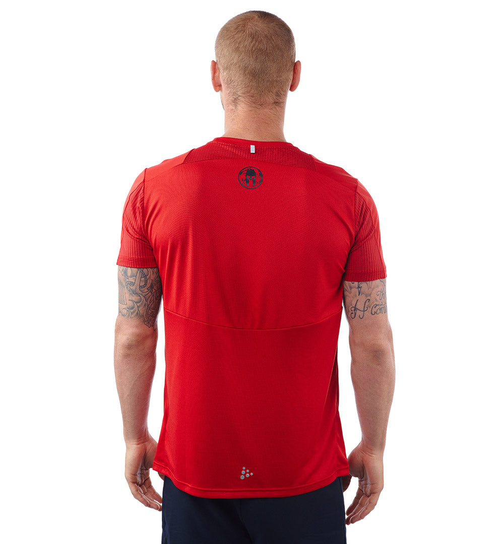 Camiseta Spartan By Craft Pro Breakaway: Hombre: Rojo: Elegante y transpirable