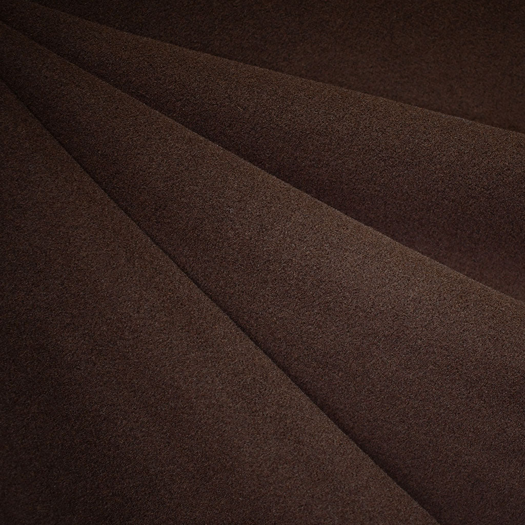Designer Plush Melton Wool Coating Chocolate