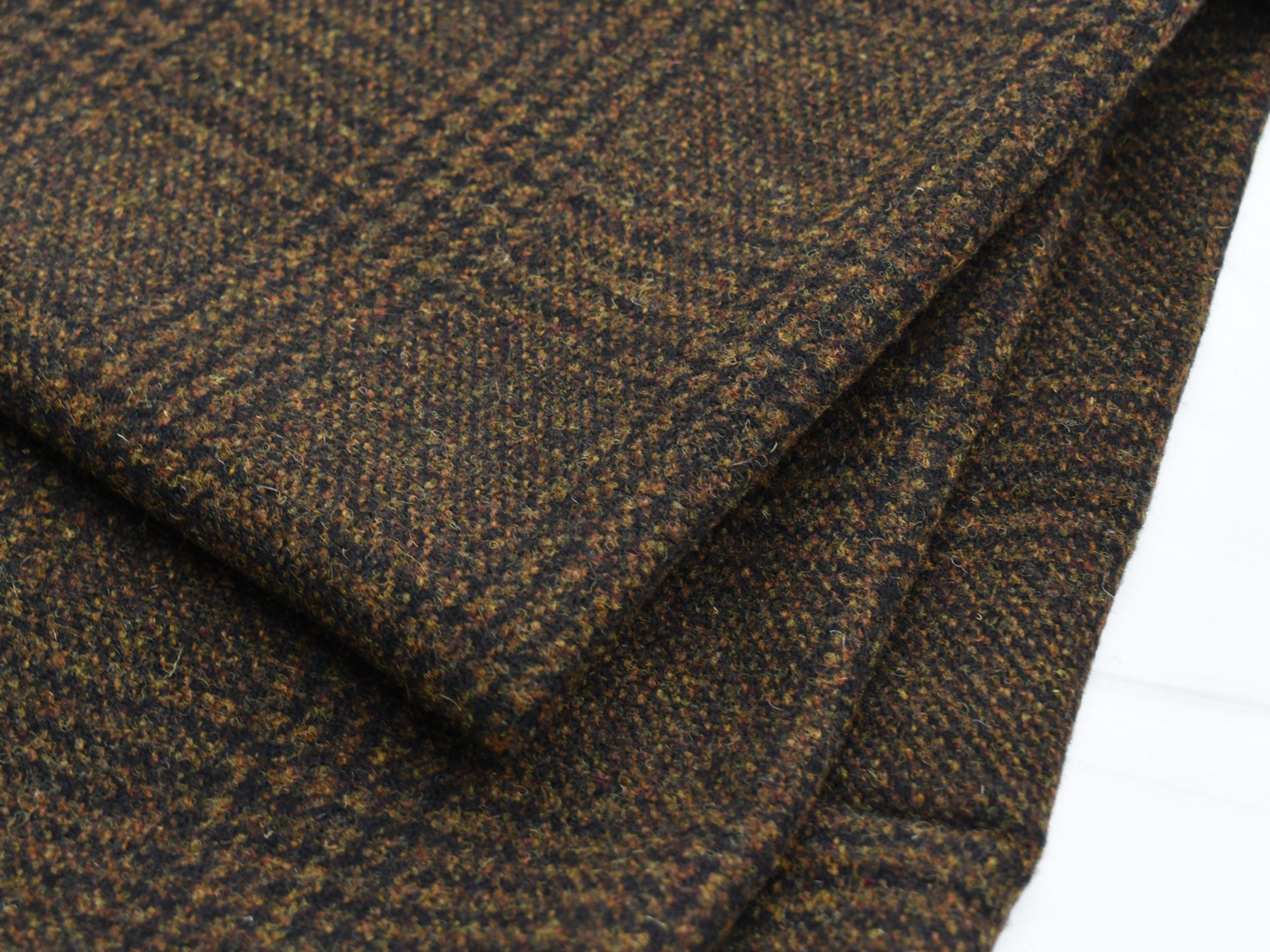 Plaid Wool Coating Fabric Folded