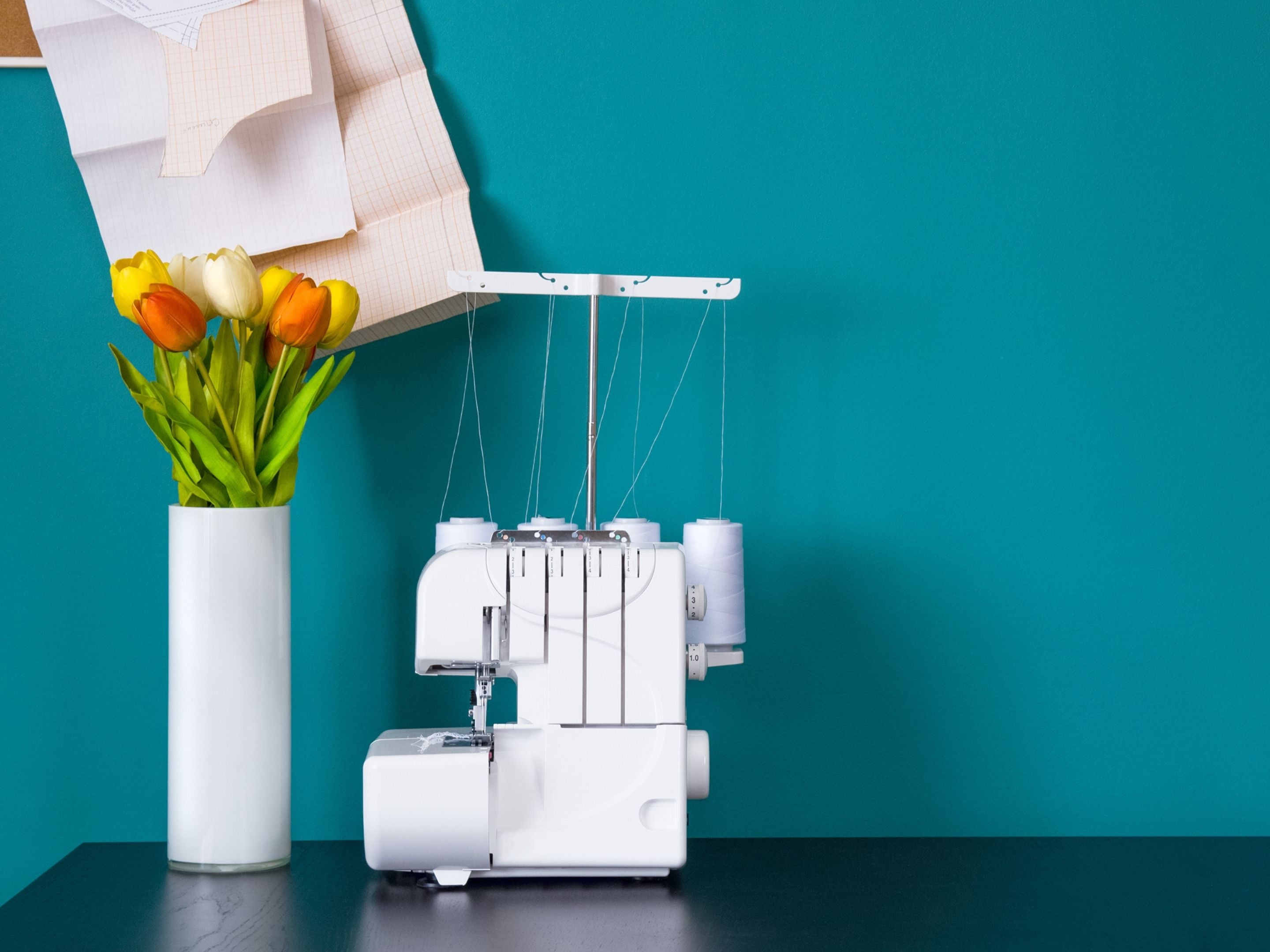 Serger Machine on Table