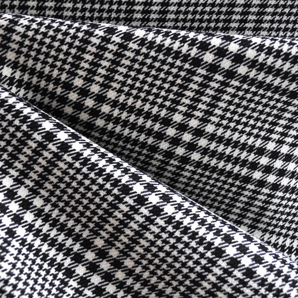 Woven Glen Plaid Black/Cream | Style Maker Fabrics