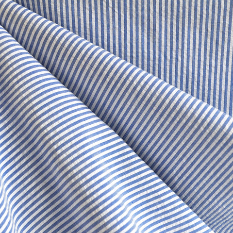 French Terry Ponte Stripe Charcoal/White | Style Maker Fabrics