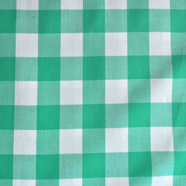 Carolina Gingham Shirting Seafoam/White | Style Maker Fabrics