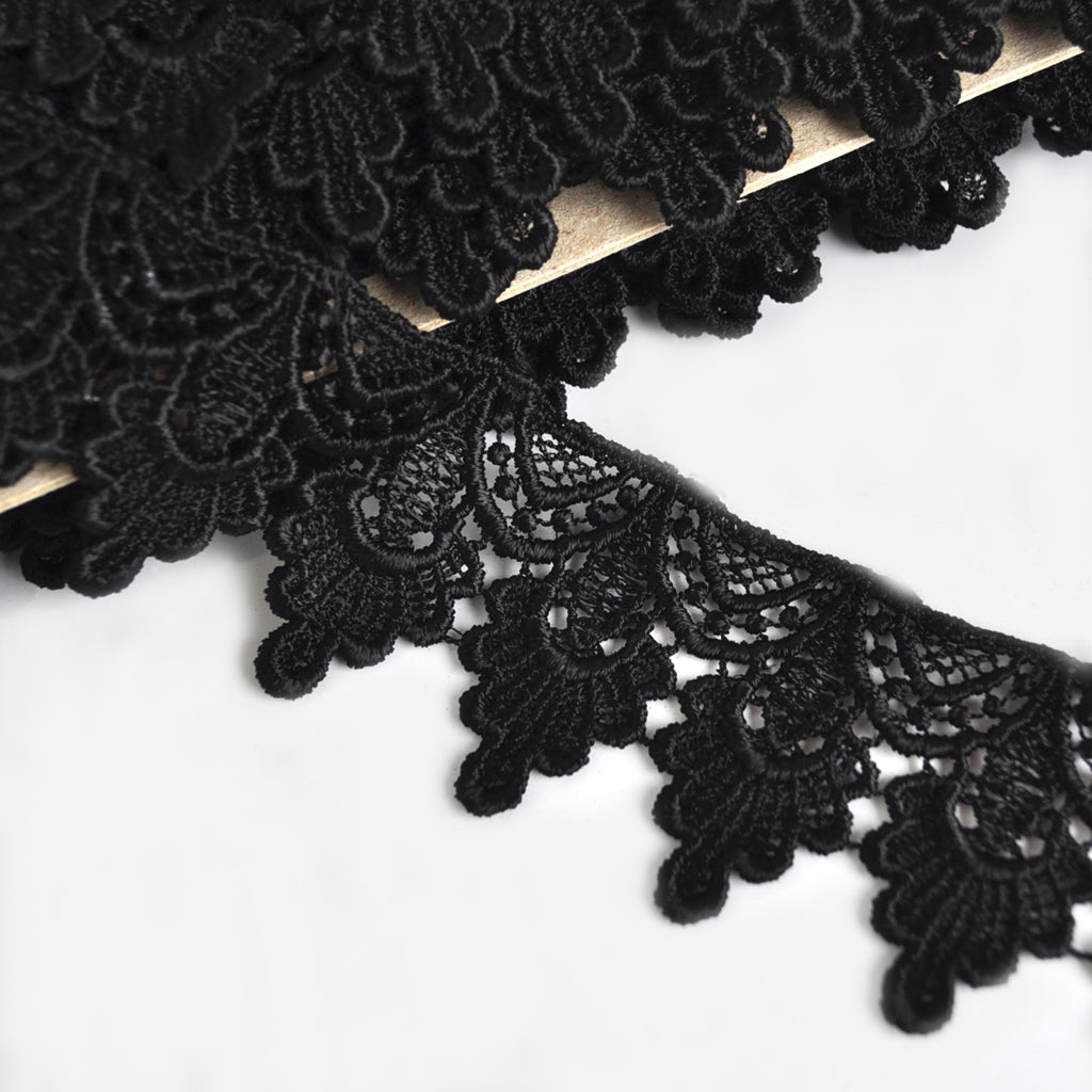 black lace trim