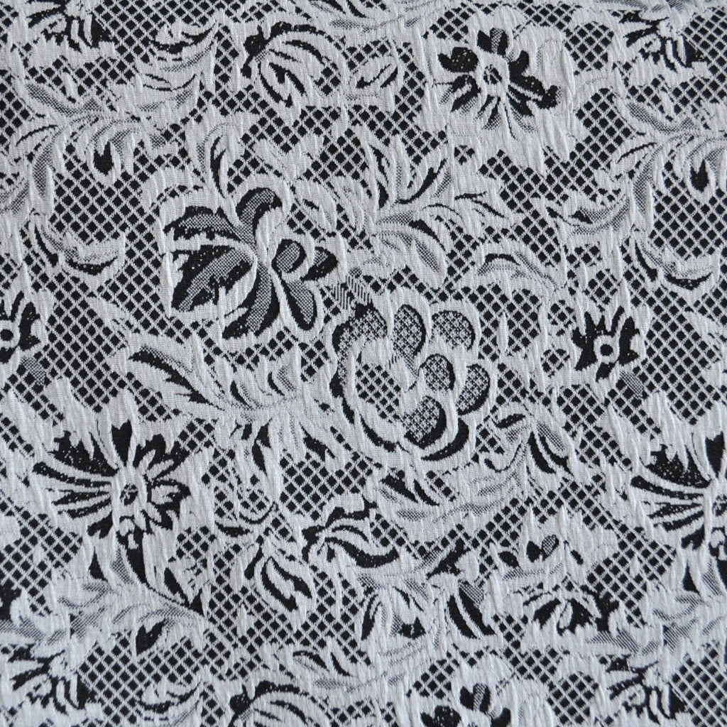 floral lace texture double knit black white sy style maker fabrics floral lace texture double knit black white sy