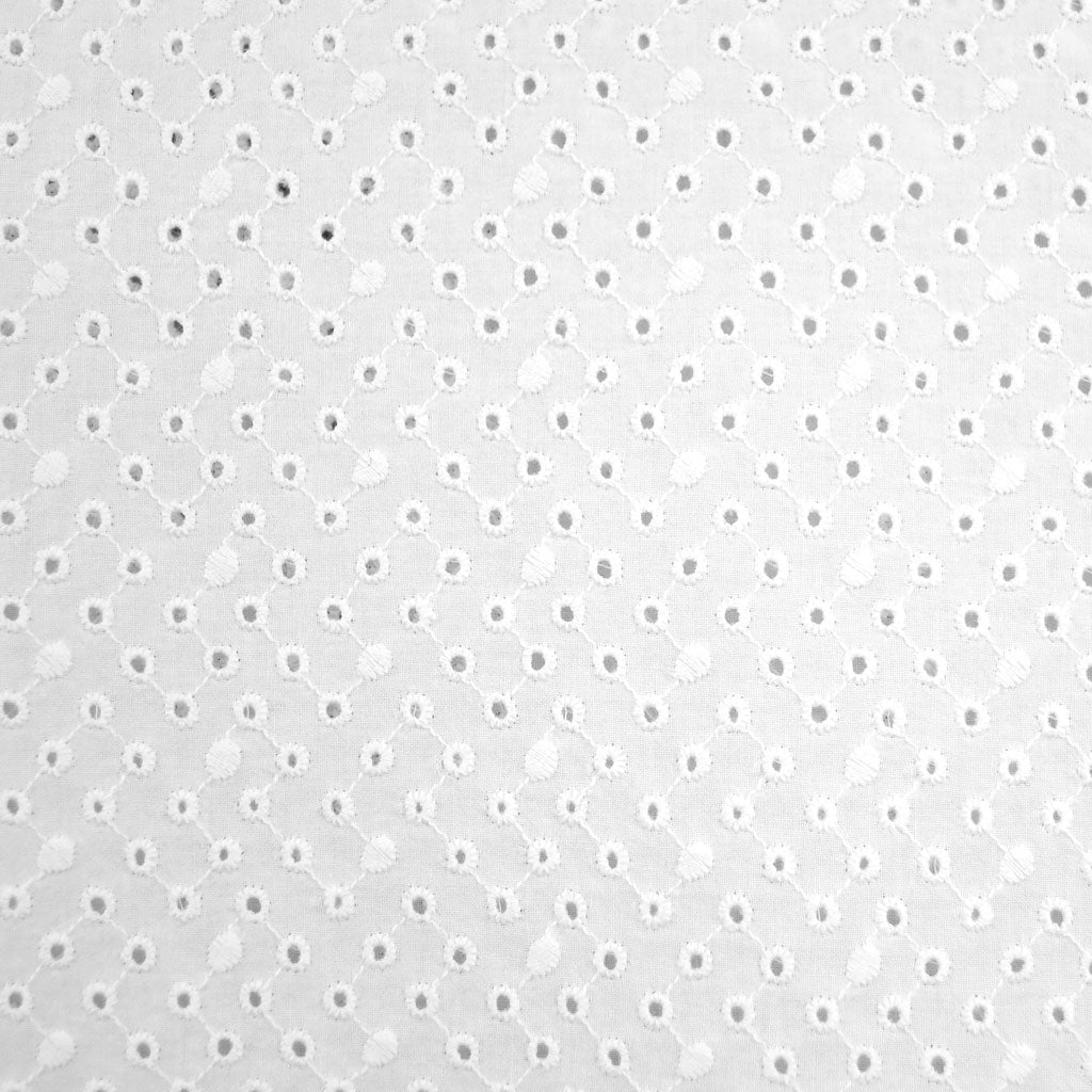 white eyelet fabric