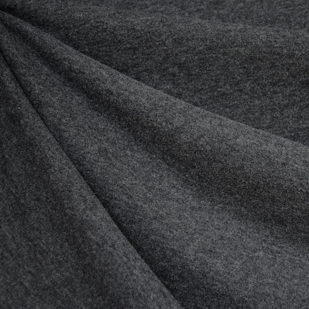 Brushed Jersey Knit Heather Charcoal 