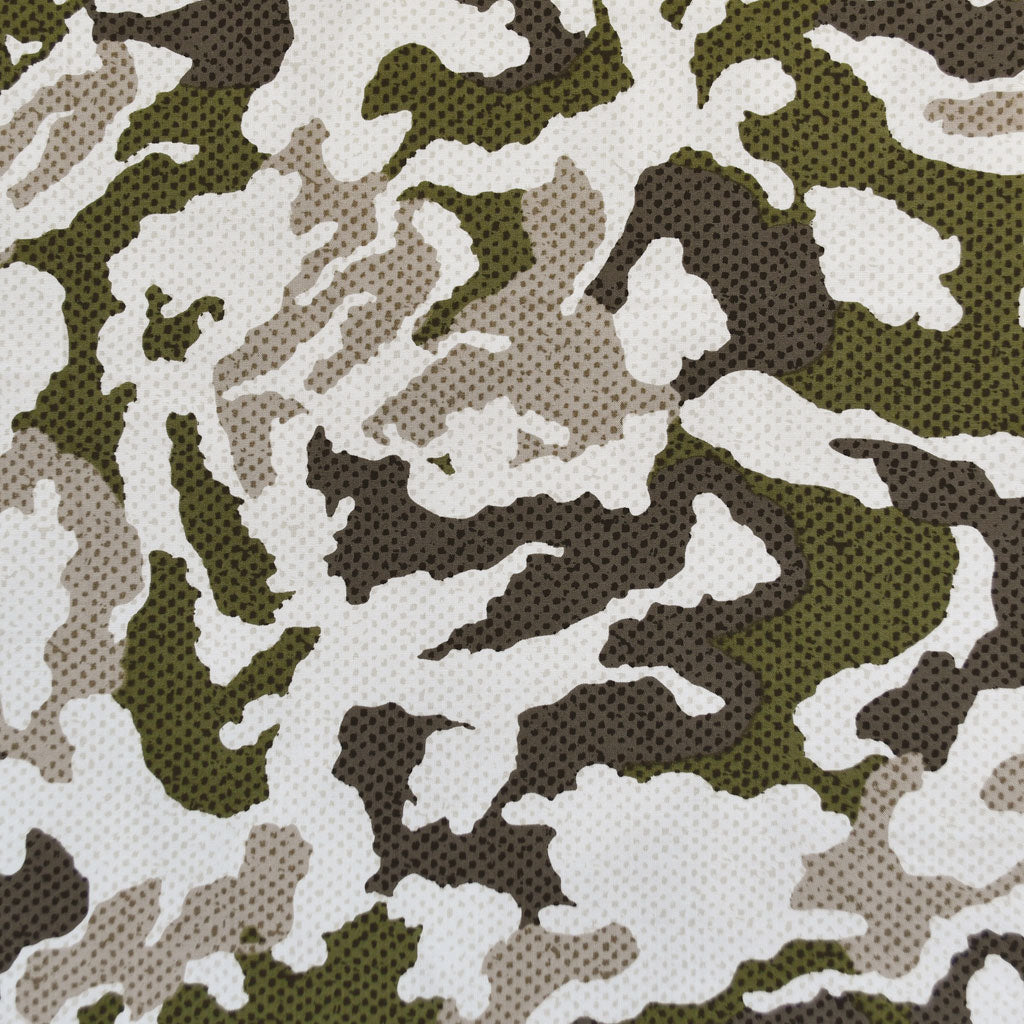 Pixel Camouflage Print Rayon Challis Olive Style Maker Fabrics