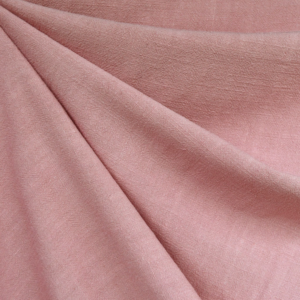 Slub Texture Linen Blend Solid Rose – Style Maker Fabrics