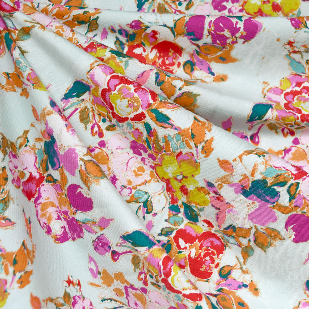 floral jersey knit fabric