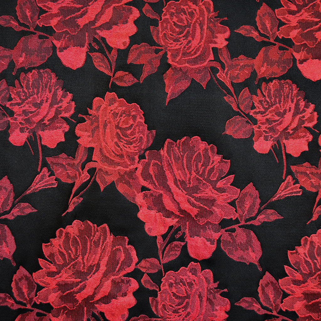 black and red floral
