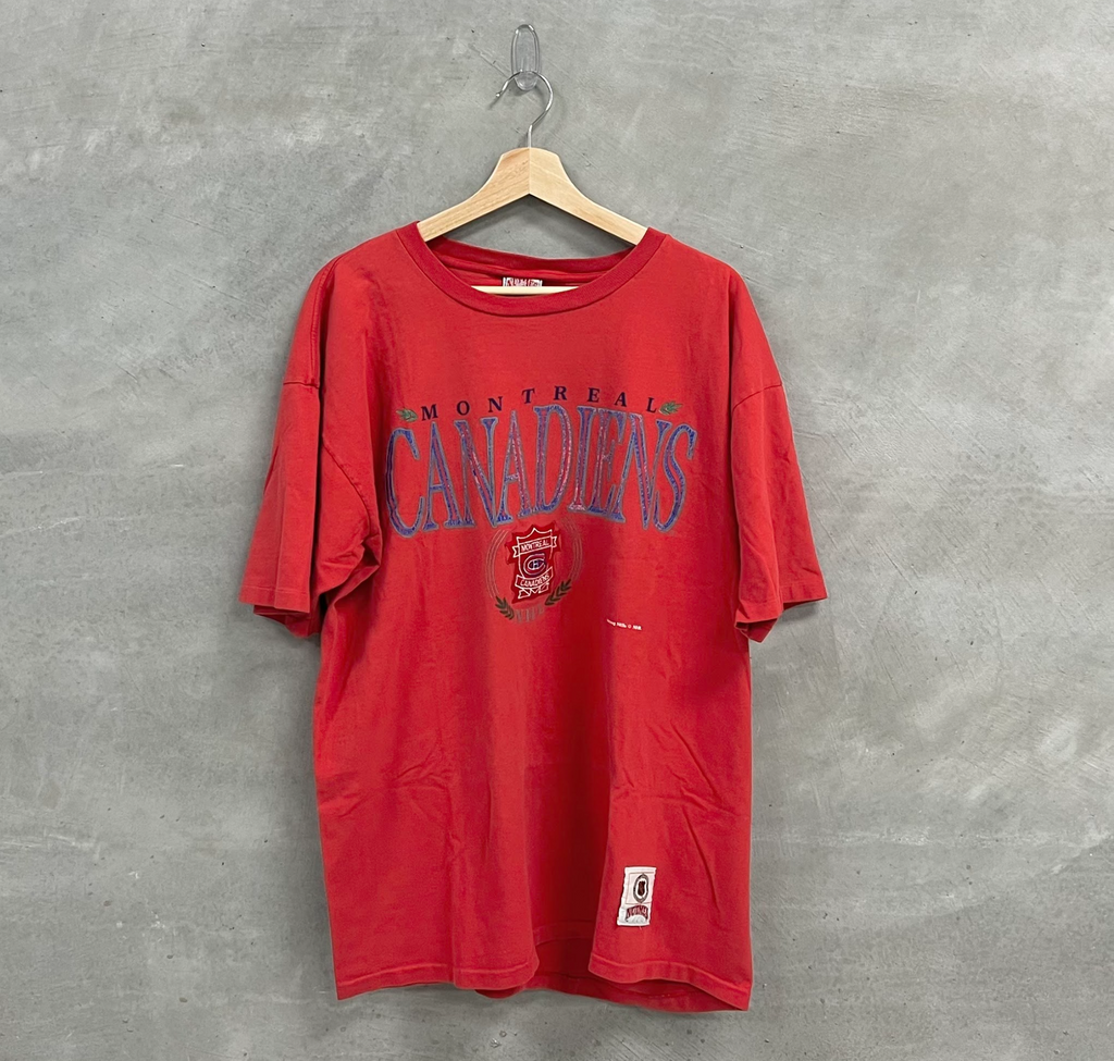 Vintage NutMeg NHL Montreal Canadians T-Shirt Red XL – Outlined