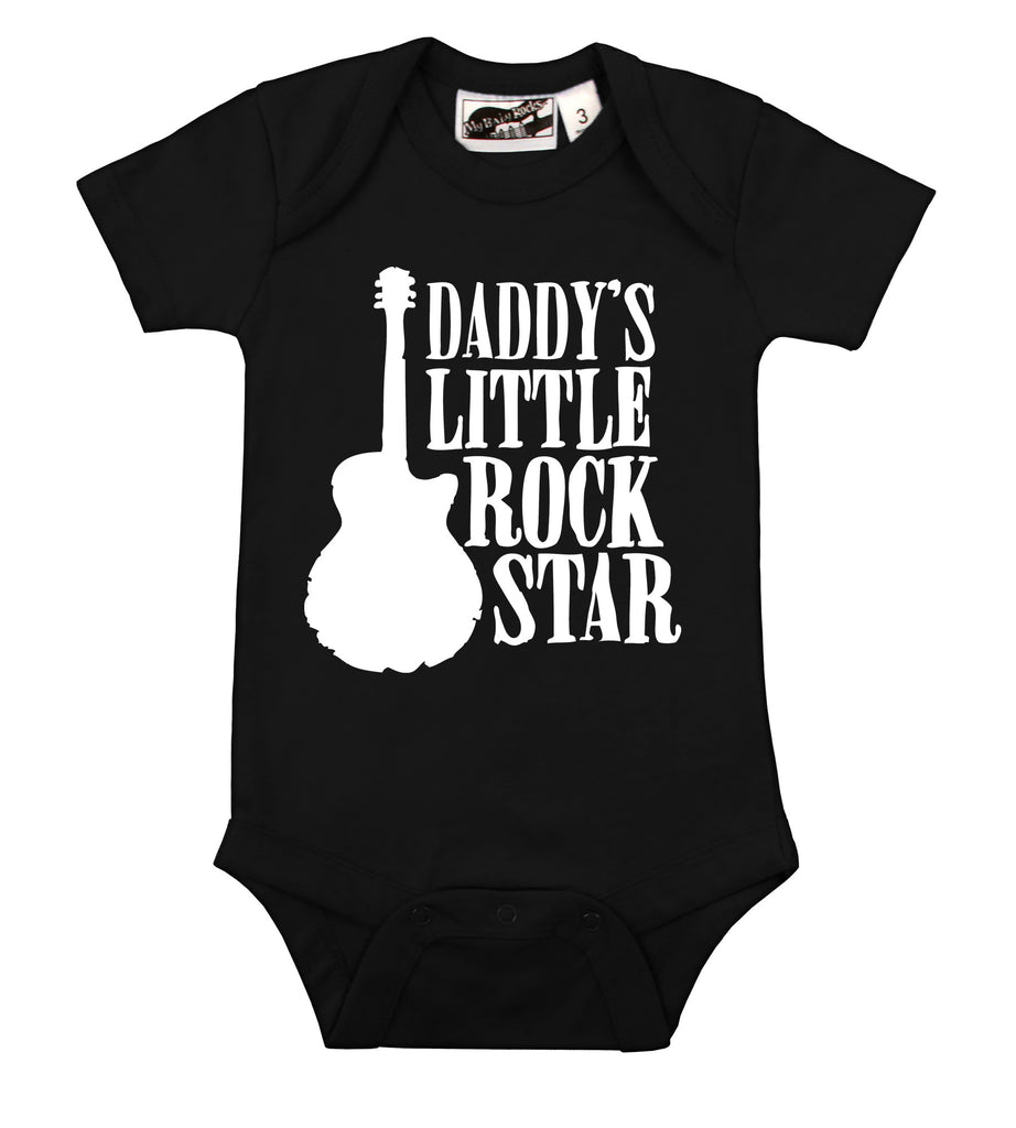 Daddy S Little Rock Star Black One Piece My Baby Rocks