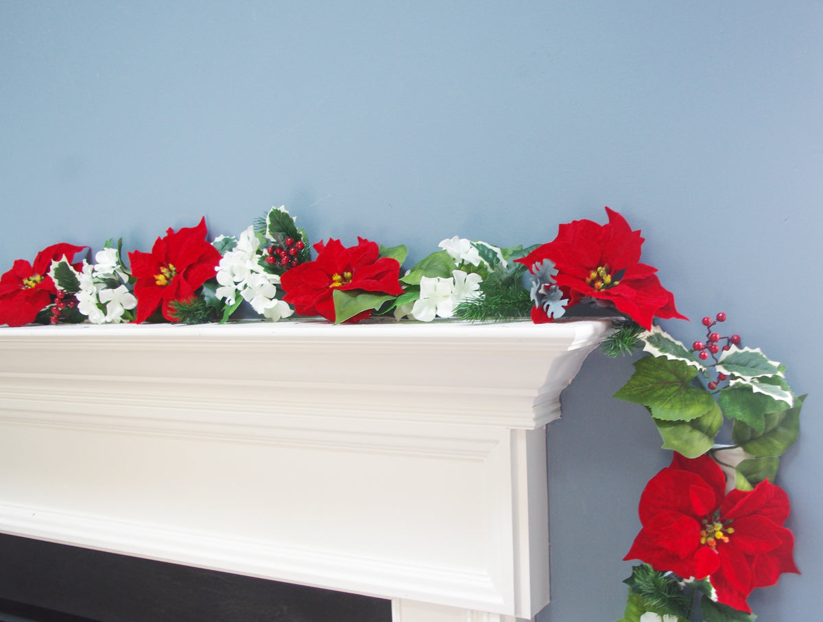 Christmas Garland Decorated Red And Green 6' – ES Essentials