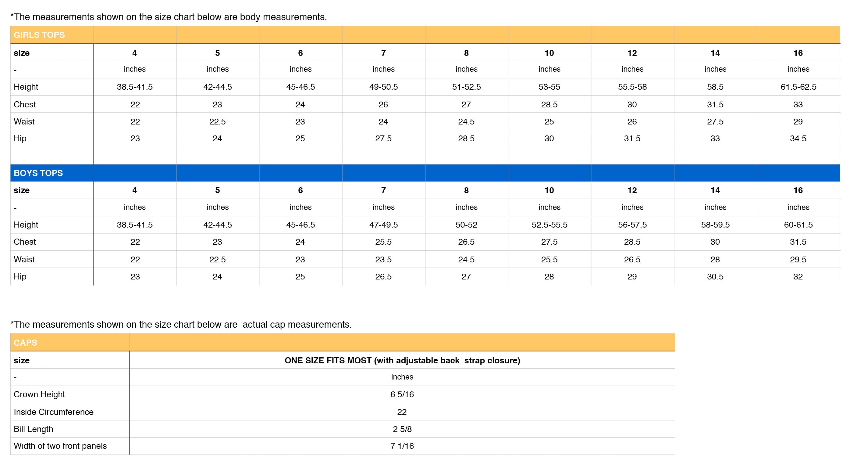 port 213 size chart