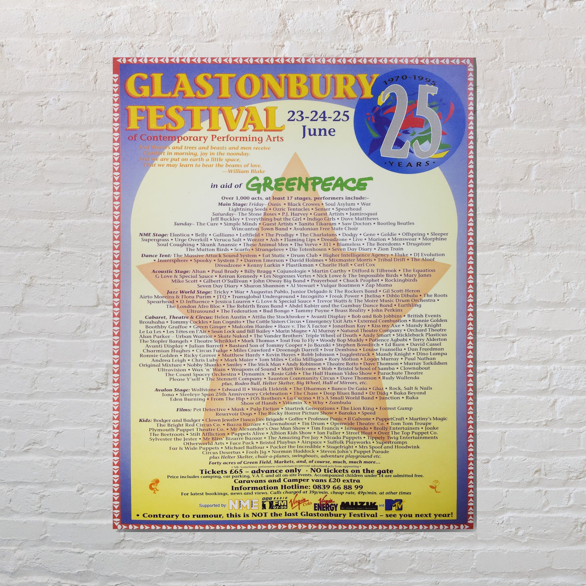 1995 POSTER | Posters | Glastonbury Festival