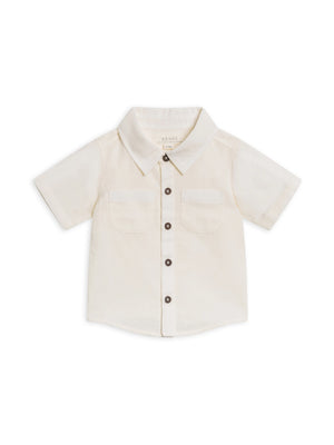 Graham Linen Collared Button Down Shirt / Coconut - Cuddles by Goochie Goo® Garbs, LLC - Linen Button Down Shirt Women