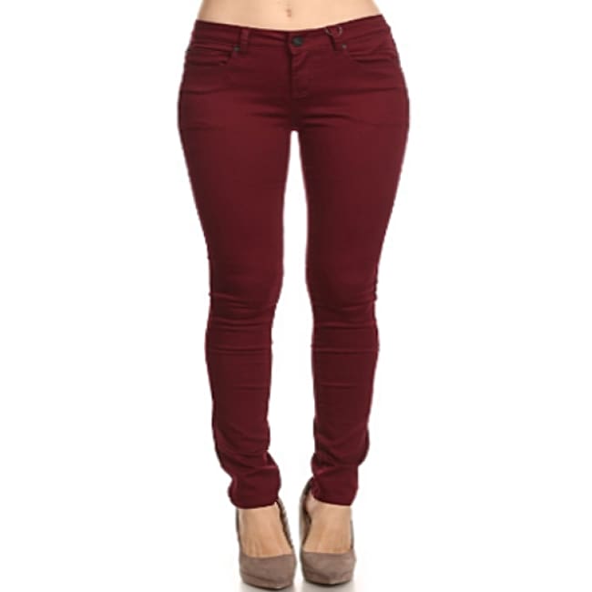 Women's Burgundy Jeans & Denim