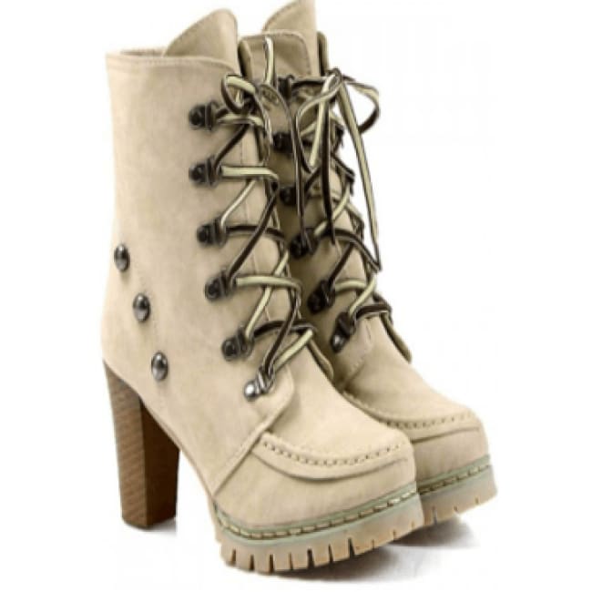 women's lace up fashion boots