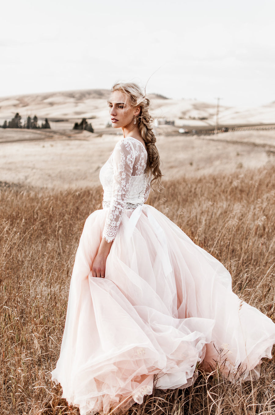 white lace wedding tops