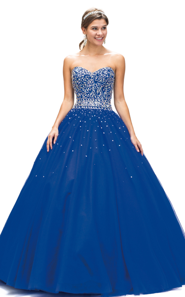 royal blue sweet 16 dresses