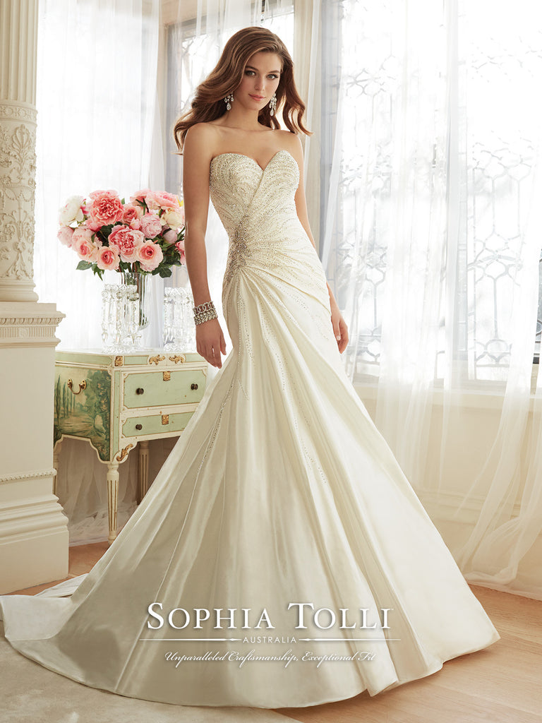 sophia tolli satin wedding dresses