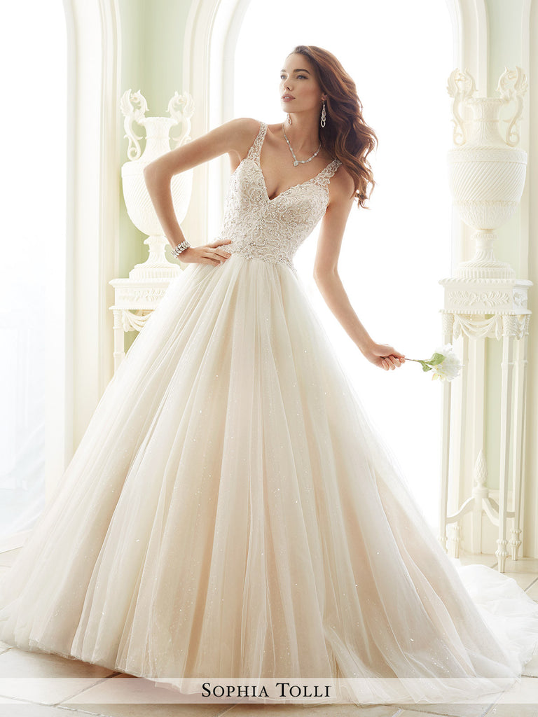 sleeveless ball gown wedding dress