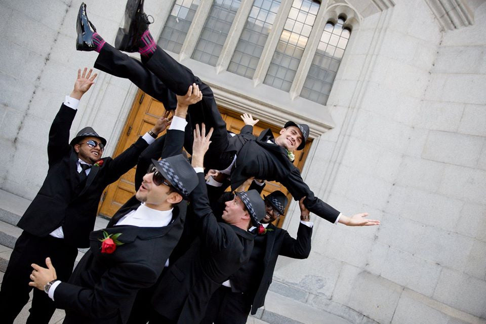 Fun Pink Wedding Socks