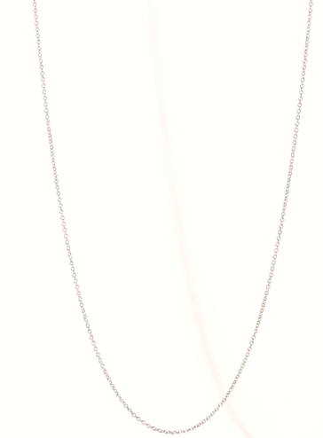 18k White Gold Oval Link Chain