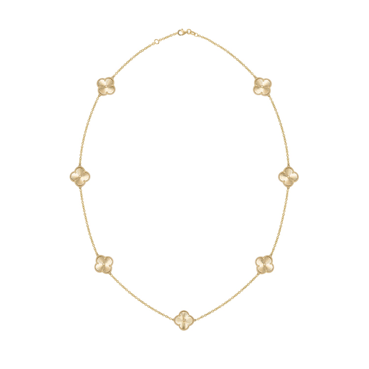 14k Yellow Gold Station Necklace