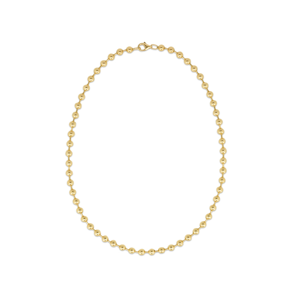 15 Year Anniversary Persevere Yellow Classic Ball Chain Necklace, Gold