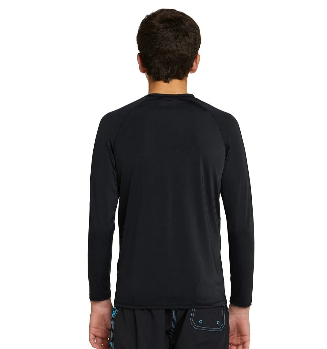 Boys - Long Sleeve Rashie - Black