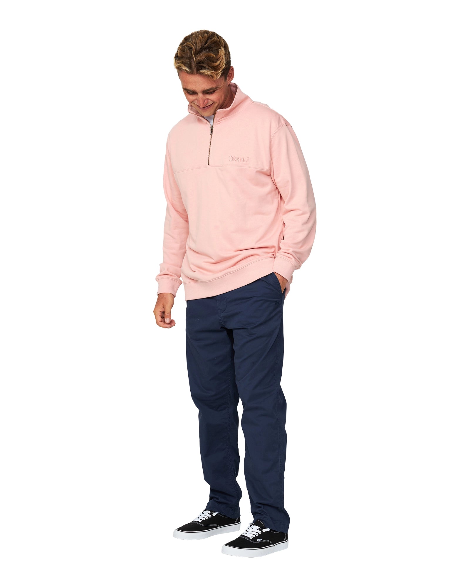 Mens - Crew - Clubhouse Sweater - Dusty Pink