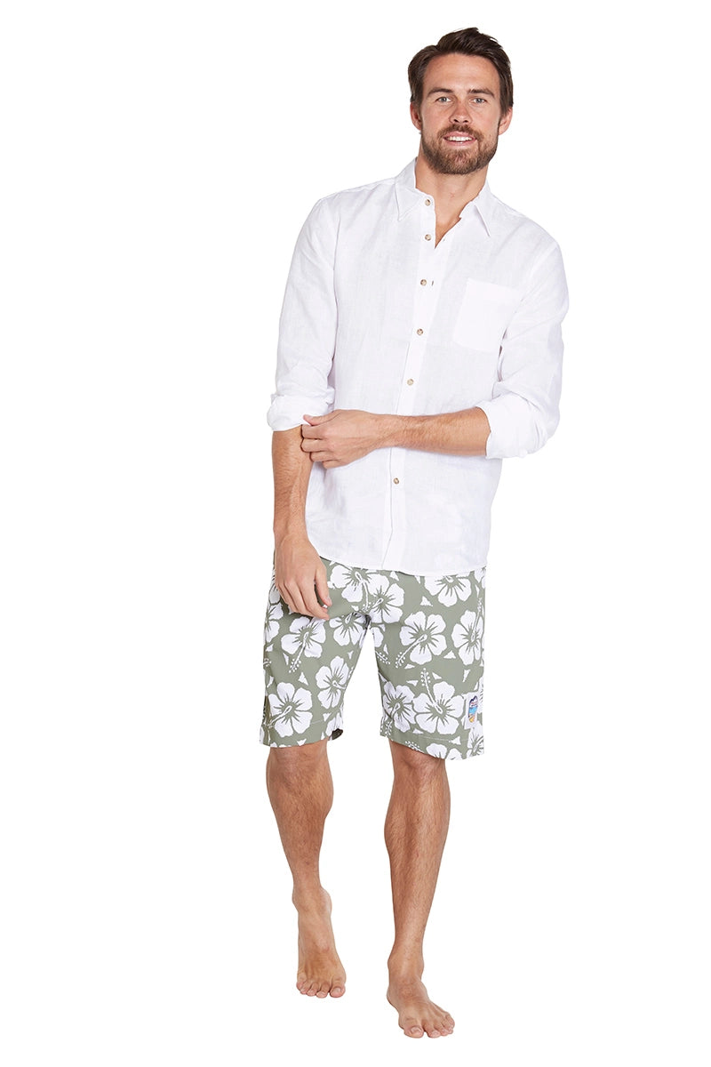 Mens - Classic Shorts - Hibiscus Olive