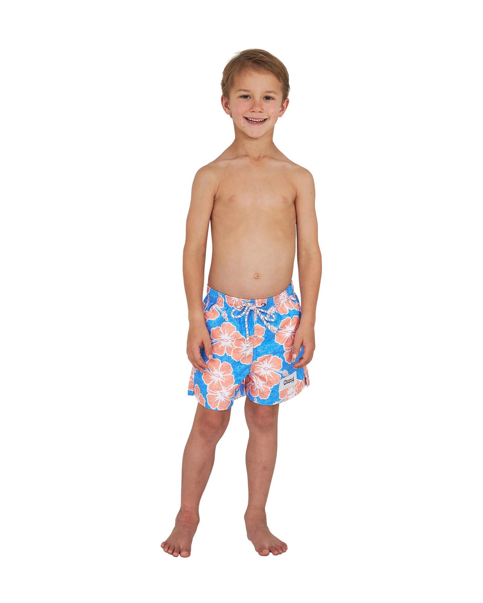 Boys - Swim Short - Way Back When - Bright Blue Orange