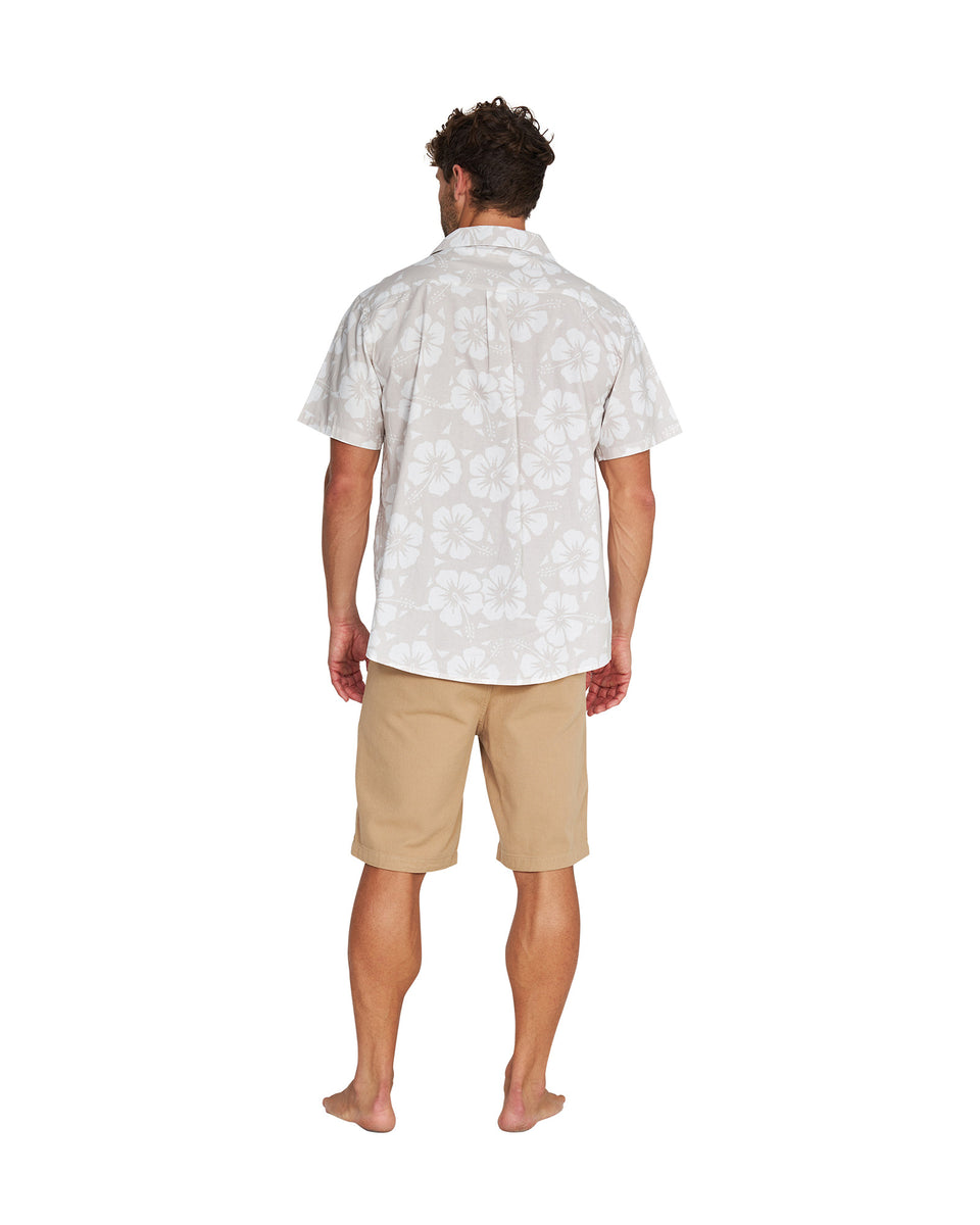 Mens - Classic Shirt - Classic Hibiscus Stone