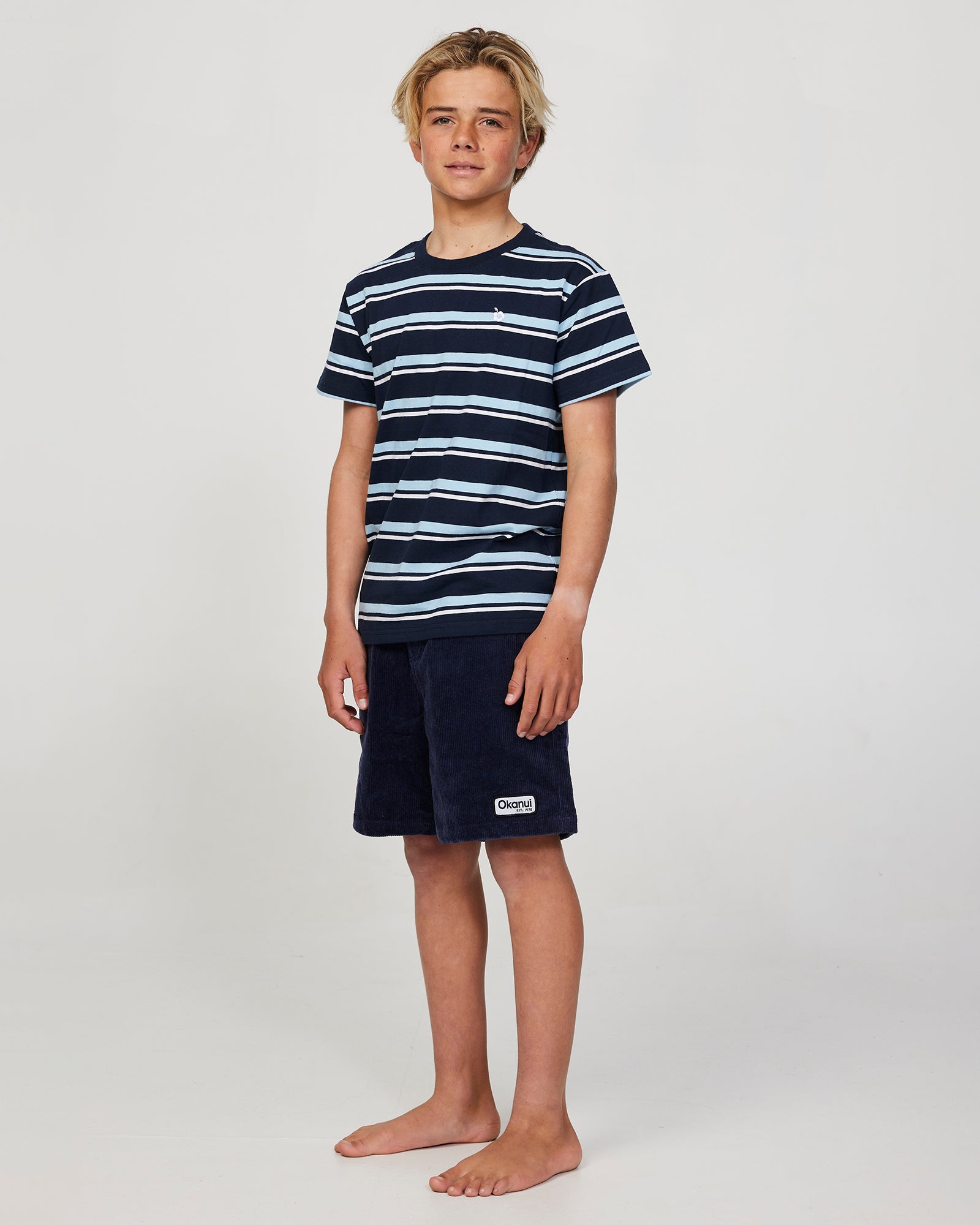 Boys - T-Shirt - Staple Stripe - Navy Multi