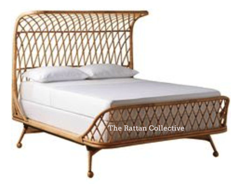 Elements Handmade Rattan Bed Contemporary Design Piece Byron Bay The Rattan Collective