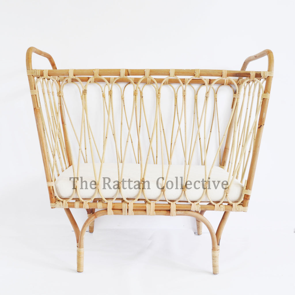 rattan baby cot