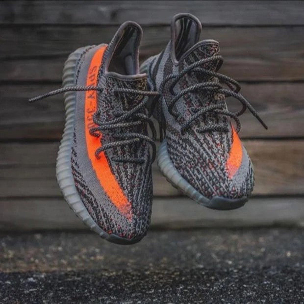 Adidas Yeezy 550 Boost 350 V2 Grey Orange Sports Shoes