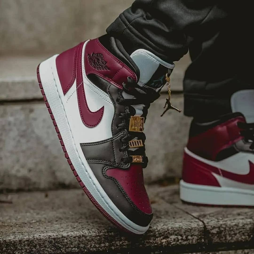 Nike Air Jordan 1 Mid Dark Beetroot Sneakers Shoes