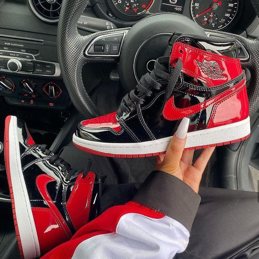 Nike Air Jordan 1 High Patent Bred Sneaker