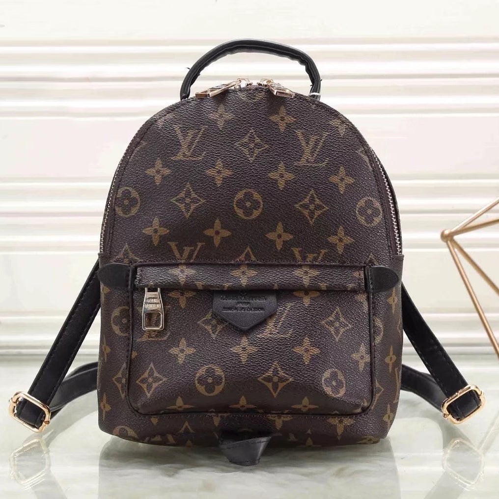 Louis Vuitton LV Woman Men Fashion Leather Travel Bookbag Shoulder Bag Backpack