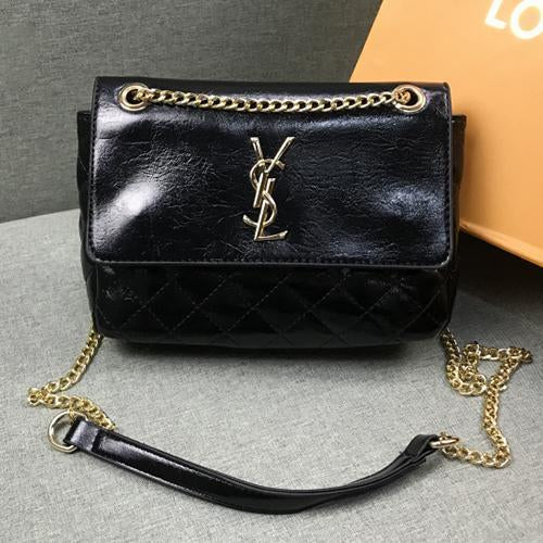 YSL Yves Saint laurent Women Fashion Leather Chain Crossbody Shoulder Bag Satchel